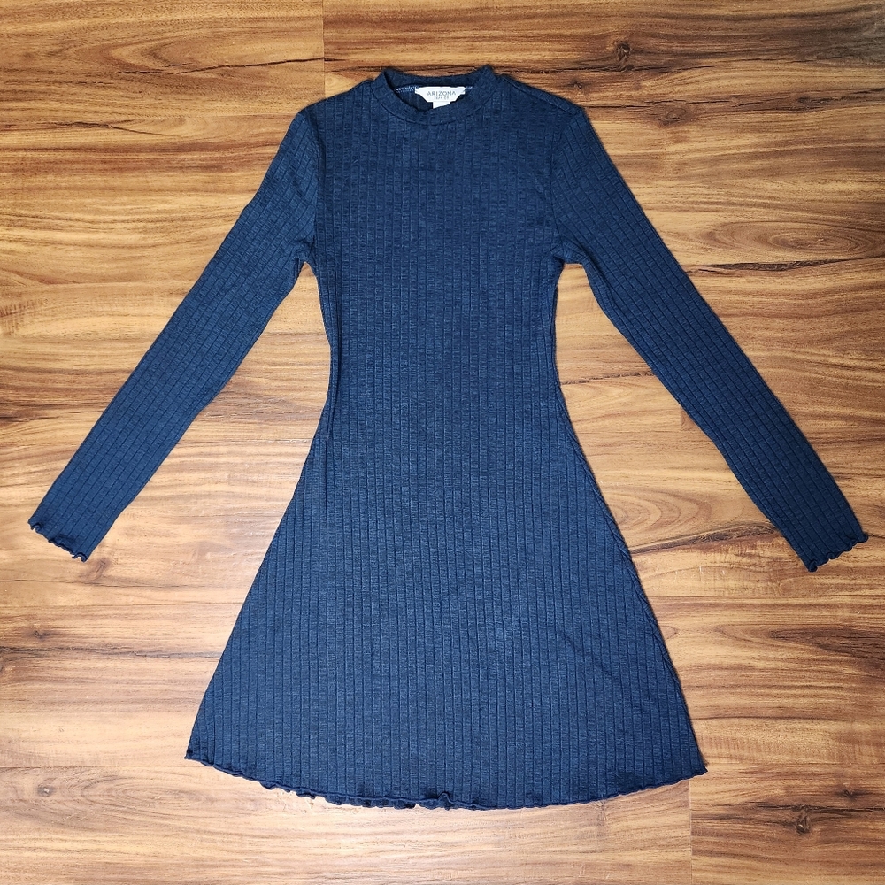 Arizona Jean Co Navy Long Sleeve Mock Neck Dress Size Xsmall